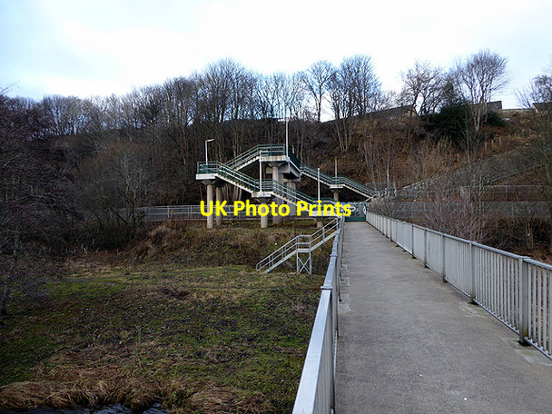 Photo 6"x4" Footbridge across Gala Water Galashiels c2018