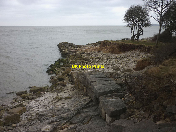 Photo 6"x4" Storm damage at Jenny Brown's Point Silverdale Green c2018