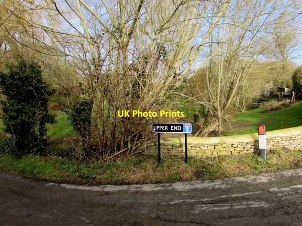 Photo 6"x4" Upper End name sign, Fulbrook, West Oxfordshire Burford\/SP2512 c2018