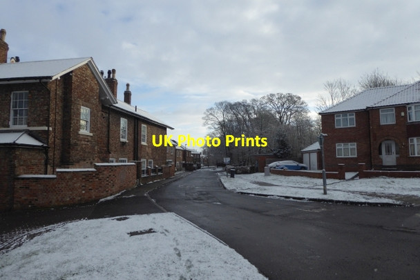 Photo 6"x4" Thief Lane in snow Heslington c2018