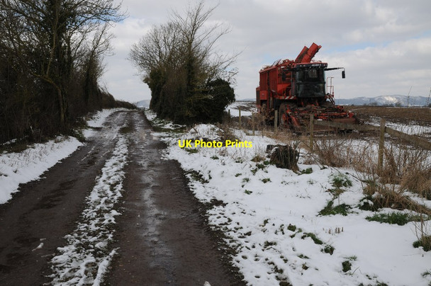 Photo 6"x4" Snowy track and bridleway Longdon\/SO8336 c2018