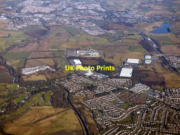 Photo 6"x4" Kirkintilloch from the air Bishopbriggs c2018