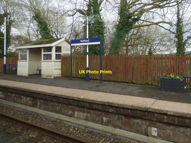 Photo 6"x4" Rufford station - southbound platform Rufford c2018