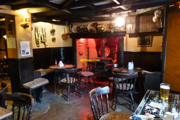 Photo 6"x4" Interior of Ye Olde Globe pub at Berrynarbor, Devon Lee\/SS5546 c2018