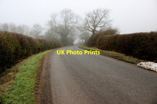 Photo 6"x4" Road from Quarry Farm to Shenlow Hill Epwell c2018
