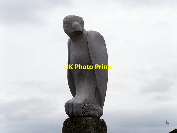 Photo 6"x4" Mythical Seabird Sculpture, Stone Jetty Morecambe c2018