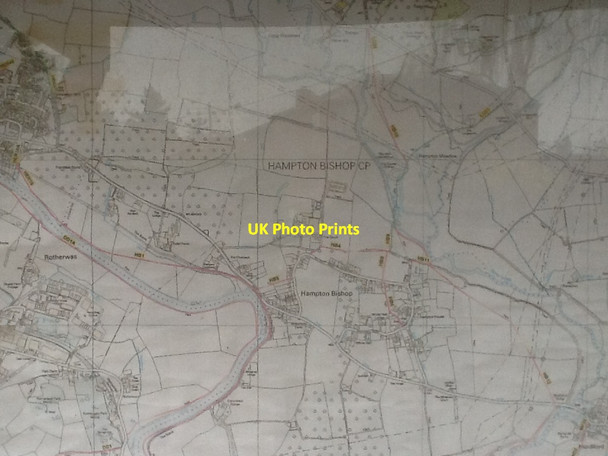 Photo 6"x4" The whole village map of Hampton Bishop Hampton Bishop c2018