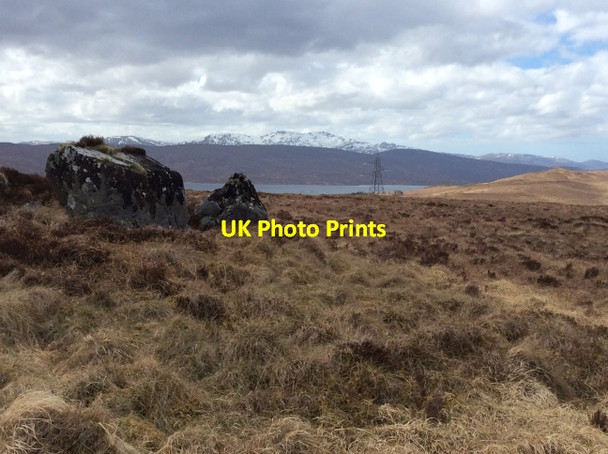 Photo 6"x4" Rocks and Pylon Allt an Laoigh\/NC4919 c2018