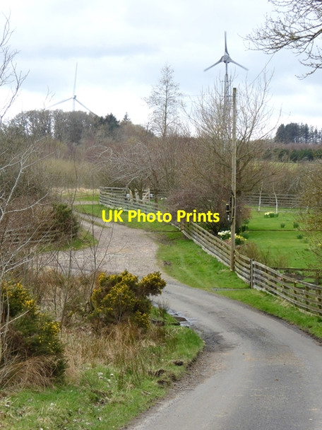 Photo 6"x4" Wind turbines small and large Maglin Burn c2018