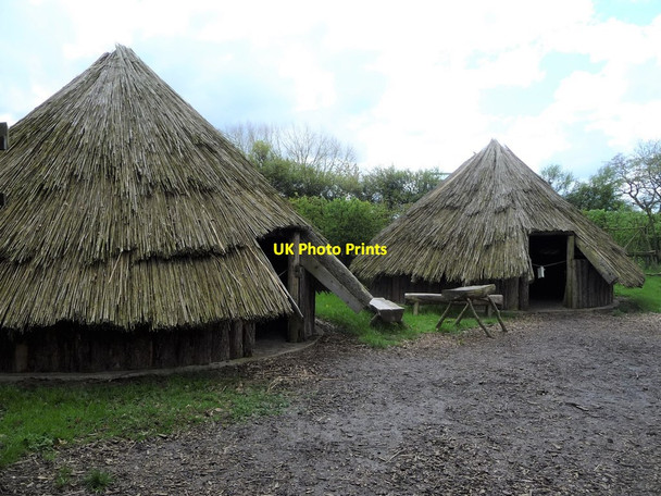 Photo 6"x4" Reconstructed prehistoric village, Murton Grimston\/SE6451 c2018
