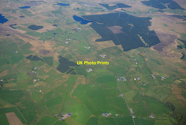 Photo 6"x4" Farmland near Glenouther Moor from the air Stewarton\/NS4246 c2018
