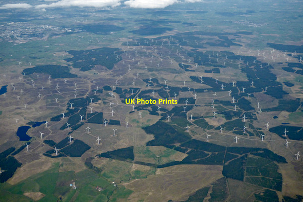 Photo 6"x4" Whitelee wind farm from the air Waterside\/NS4843 c2018