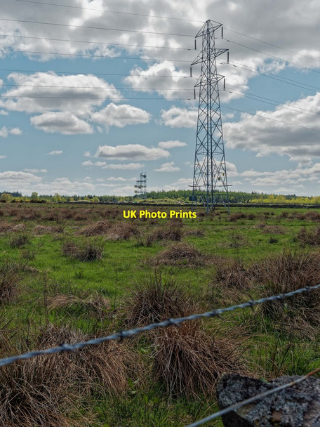 Photo 6"x4" Pylon and Communications Mast at Bogbain Westhill\/NH7144 c2018