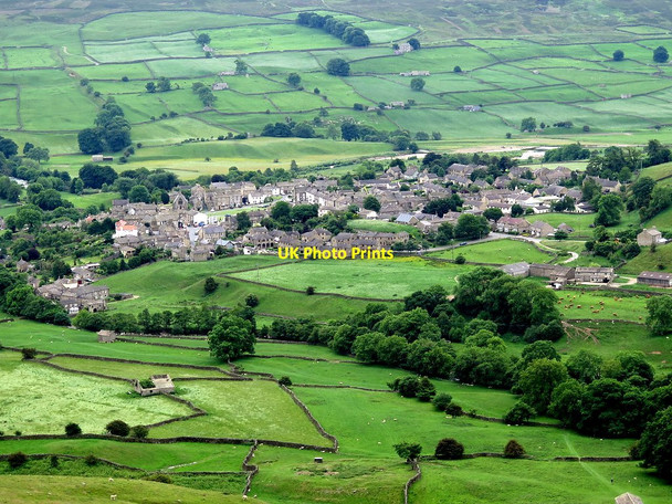 Photo 6"x4" Reeth from Fremington Edge Reeth\/SE0399 c2018
