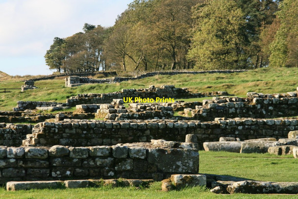 Photo 6"x4" Housesteads Fort, looking West Thorngrafton c2015