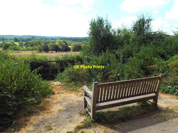 Photo 6"x4" Bench with a view, near Forest Row Ashurst Wood\/TQ4136 c2018