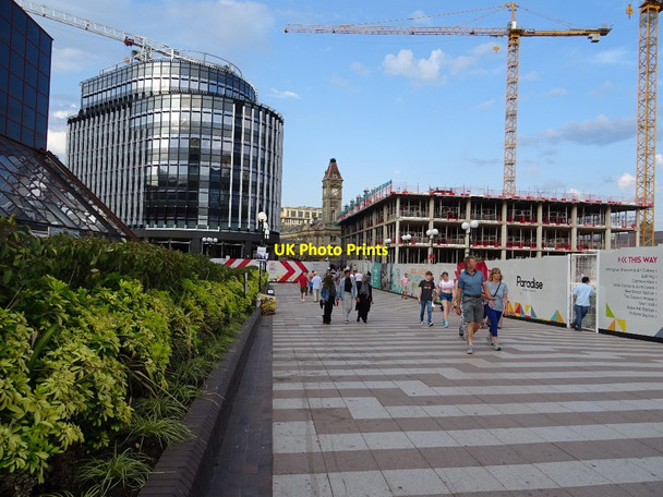 Photo 6"x4" Construction work on the site of the former library Lee Bank c2018