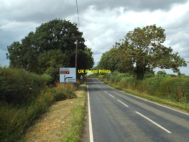 Photo 6"x4" Rural road near Harrington, Northamptonshire Harrington\/SP7780 c2018