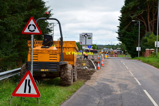 Photo 6"x4" Road works along Crevenagh Road Omagh c2018