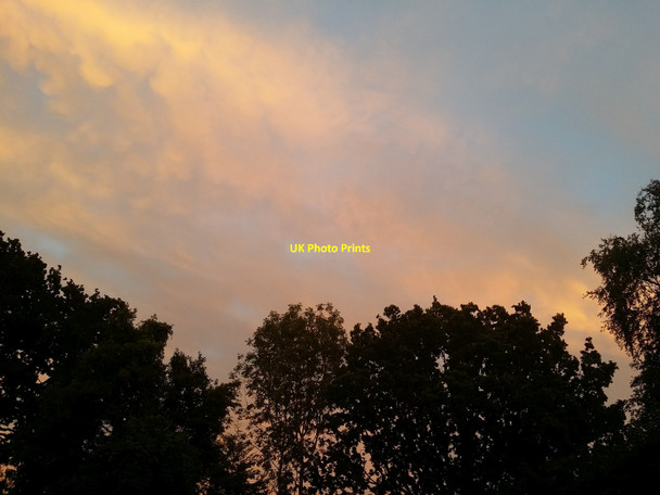 Photo 6"x4" Sunset over Gurney Drive, Hampstead Garden Suburb Finchley c2018