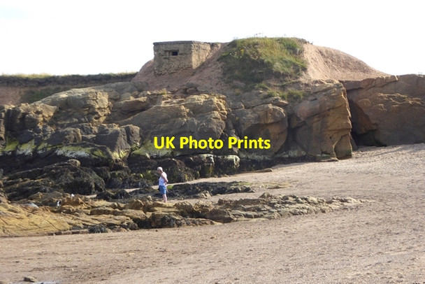 Photo 6"x4" Old World War II pillbox at Spital Point Newbiggin-by-the-Sea c2018
