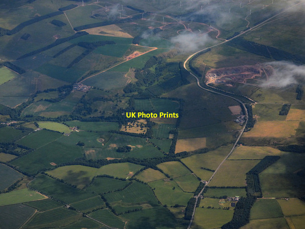 Photo 6"x4" The A68 road from the air Fala\/NT4361 c2018