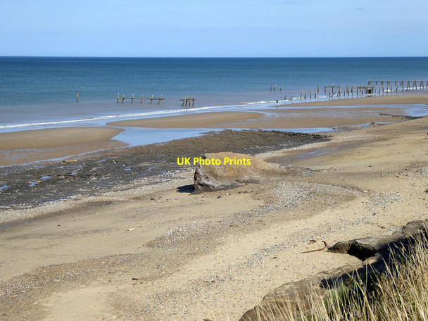 Photo 6"x4" Cliff and beach south of Happisburgh Happisburgh c2018