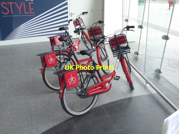 Photo 6"x4" Hire bikes at Dundee Station Newport-on-Tay c2018
