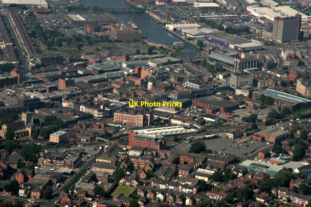 Photo 6"x4" Grimsby Town Centre and Station: aerial 2018 Grimsby c2018