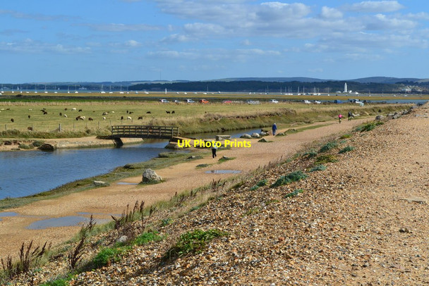 Photo 6"x4" Beach beside Sturt Pond Keyhaven c2018