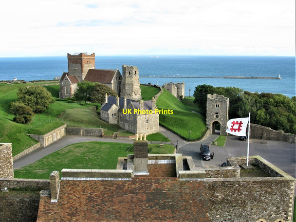 Photo 6"x4" View from Henry II's Great Tower, Dover Castle Dover\/TR3141 c2018
