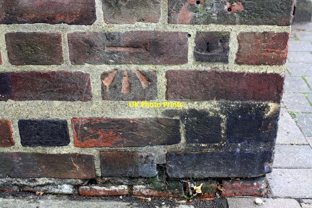 Photo 6"x4" Benchmark on Telephone Exchange building Reading c2018