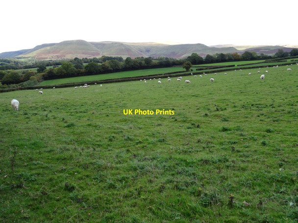 Photo 6"x4" Farmland and the Black Mountains Talgarth\/SO1533 c2018