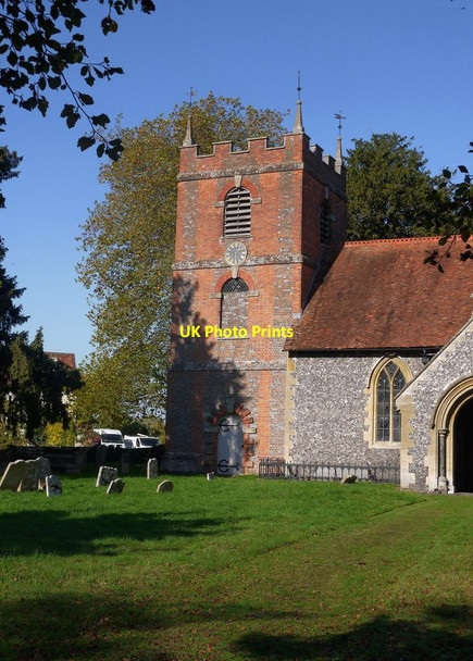 Photo 6"x4" Lower Basildon: the tower of St Bartholomew's church Lower Basildon c2018
