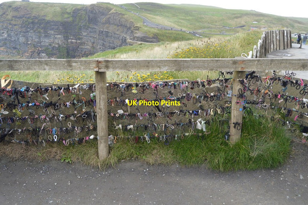Photo 6"x4" Memorial fence, The Cliffs of Moher Liscannor c2018