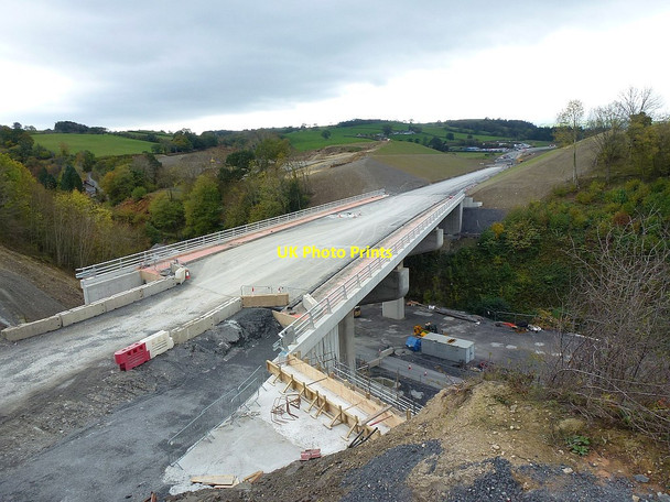 Photo 6"x4" New bridge over Middle Dolfor Road Newtown\/Y Drenewydd c2018 P1