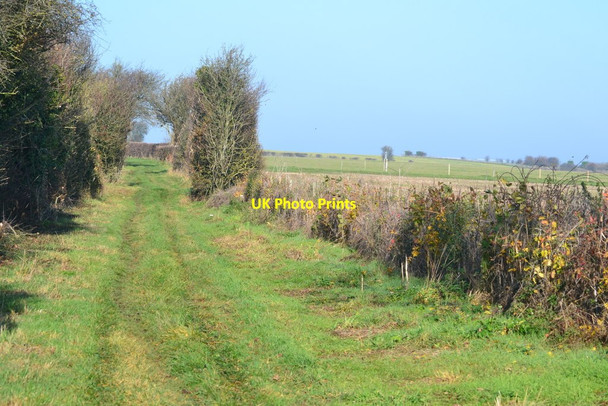 Photo 6"x4" Bridleway above Ashley Warren Farm Sydmonton c2018