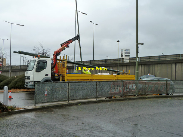 Photo 6"x4" Changing the street lighting by Brent Cross shopping centre Hendon\/TQ2389 c2011