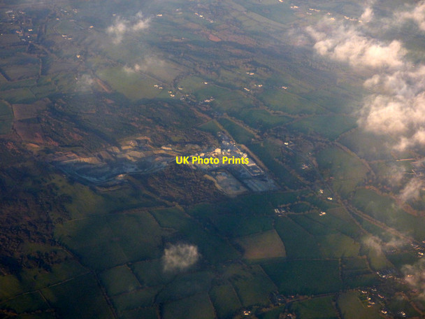 Photo 6"x4" Gallstown Quarry from the air Grangebellew c2018