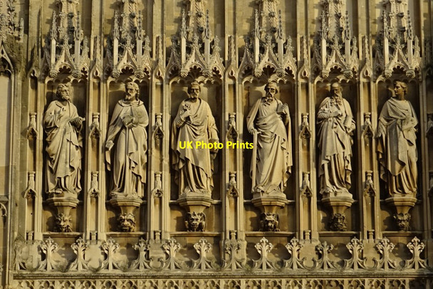 Photo 6"x4" Statues on the South Porch, Gloucester Cathedral Gloucester c2018