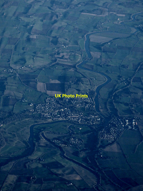 Photo 6"x4" Kelso and the River Tweed from the air Kelso c2018