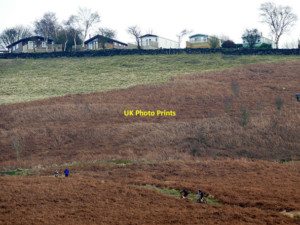 Photo 6"x4" Mountain bikers on Baildon Hill Baildon c2019