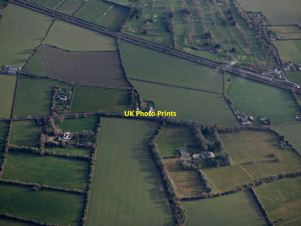 Photo 6"x4" Farmland at Westmanstown from the air Lucan c2019
