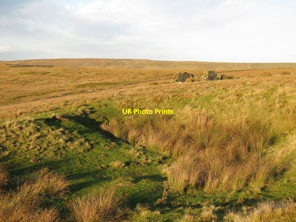 Photo 6"x4" Small disused quarry on Bleak Laws East Blackdene c2018