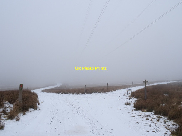 Photo 6"x4" Road junction, Fallago Rig power station Fallago Ridge c2019