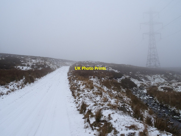 Photo 6"x4" Rerouted pylon road, Fallago Rig wind farm Fallago Ridge c2019
