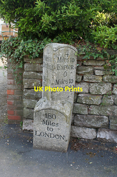 Photo 6"x4" Old Milestone by the former A38, Kennford Village Kennford c2011