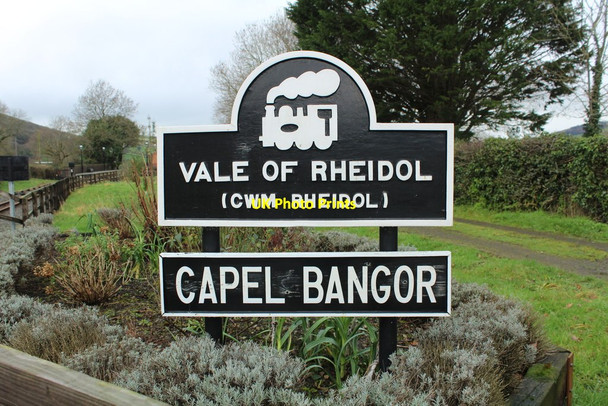 Photo 6"x4" Capel Bangor station sign Capel Seion\/SN6379 c2019