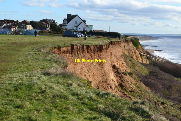 Photo 6"x4" Barton Cliff, looking east Barton on Sea c2019