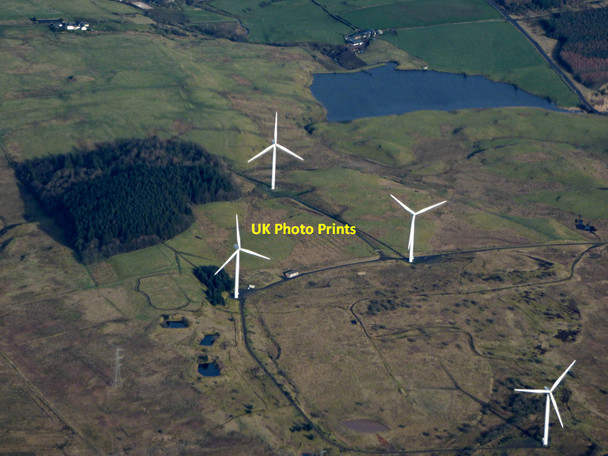 Photo 6"x4" Knockinae Plantation from the air Gabroc Hill c2019